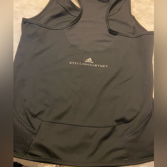 Adidas x Stella McCartney racer-back tank with mesh inserts on sides black L - Picture 6 of 15